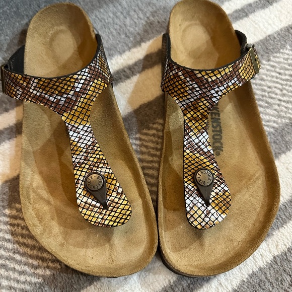 Birkenstock Gizeh Regular Python Brown - Picture 2 of 6